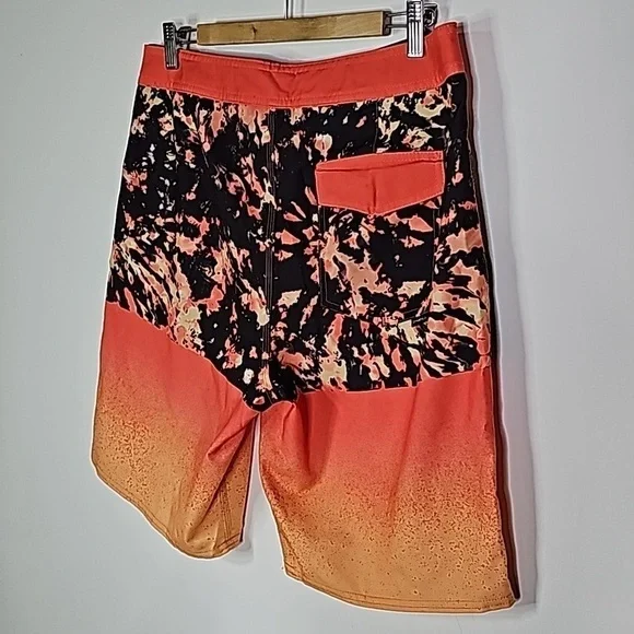 O'Neil size 34" orange and black swim shorts - Picture 3 of 6